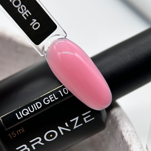 Ликвид гель для ногтей Bronze Liquid gel #10 Rose, 15 мл
