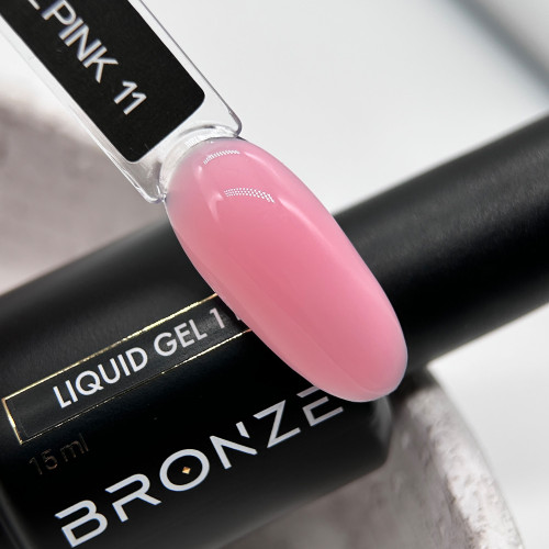 Ликвид гель для ногтей Bronze Liquid gel #11 Crystal Pink, 15 мл