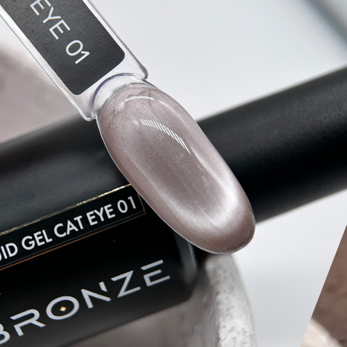 Ликвид гель для ногтей Bronze Liquid gel Cat Eye #01, 15 мл