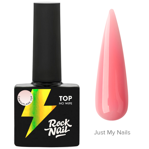 Топ для ногтей камуфлирующий (цветной) RockNail Camouflage Top Just My Nails, 10 мл