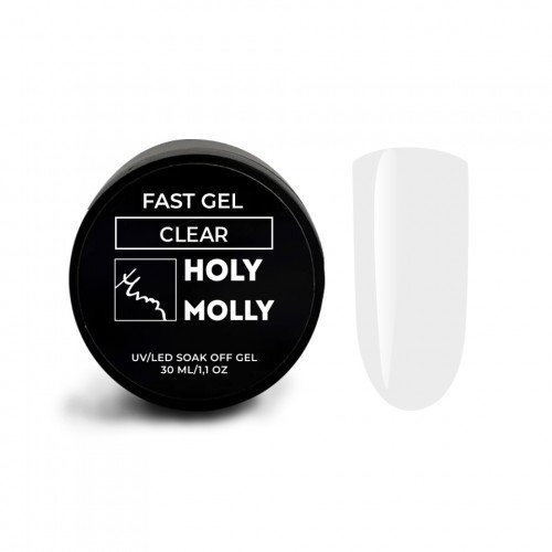 Гель для моделирования ногтей Holy Molly Fast Gel Clear, 30 мл