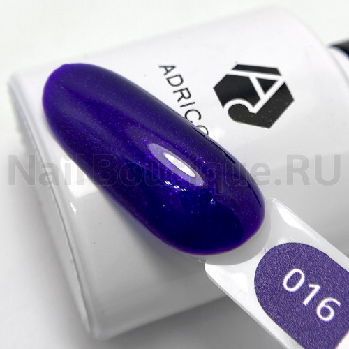 Цветной гель-лак для ногтей AdriCoco №016 Мерцающий фиолетовый, 8 мл