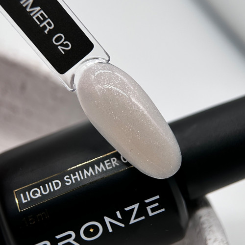 Ликвид гель для ногтей Bronze Liquid gel Shimmer #02, 15 мл