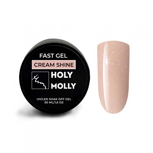 Гель для моделирования ногтей Holy Molly Fast Gel Cream Shine, 50 мл