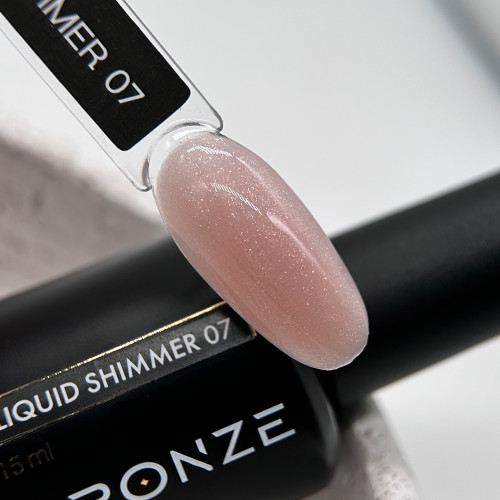 Ликвид гель для ногтей Bronze Liquid gel Shimmer #07, 15 мл