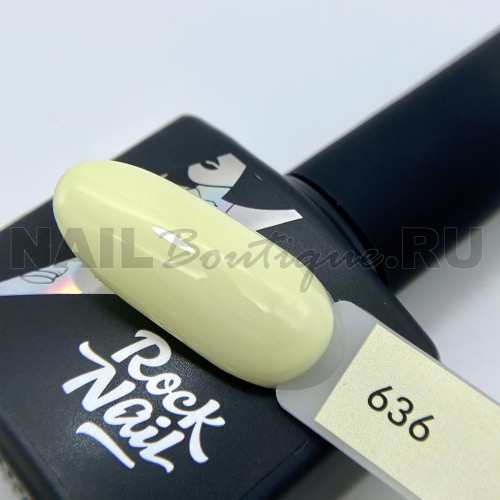 Цветной гель-лак для ногтей желтый RockNail Pastel Gang №636 Attention Please, 10 мл