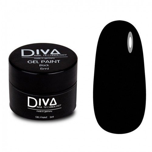 Diva Gel paint black (без липкого слоя) 5 мл
