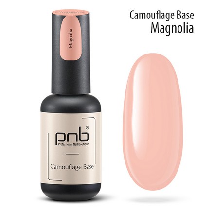 База для ногтей камуфлирующая (цветная) PNB Camouflage Base Magnolia, 8 мл