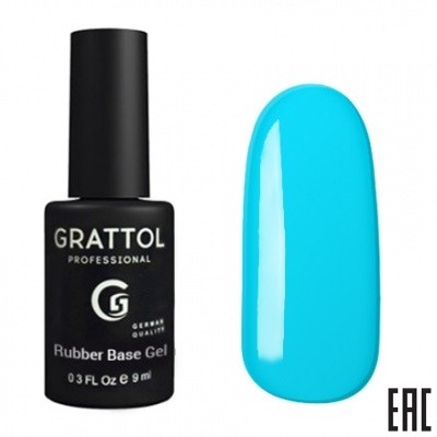 Цветной гель-лак для ногтей голубой Grattol Arcadia 169, 9 мл