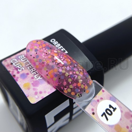 Цветной гель-лак для ногтей MiLK Orbeez №701 Butterfly Clips, 9 мл