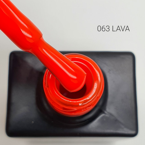 Цветной гель-лак для ногтей Black №063 Neon Lava, 12 мл