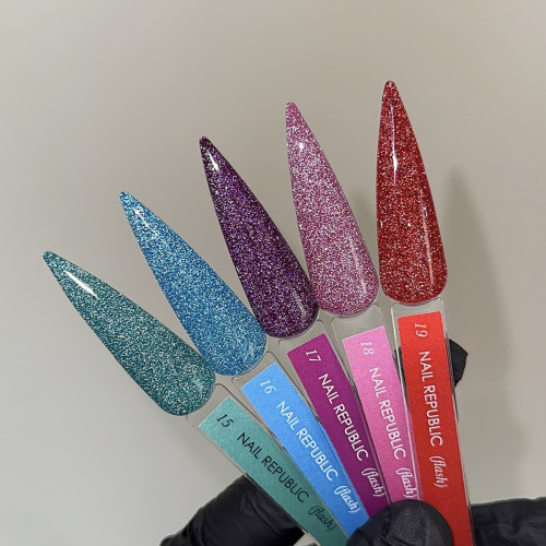 Nail Republic NR Гель-лак Flash 19 светоотражающий, 10 мл