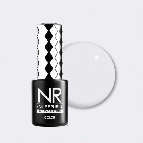 Цветной гель-лак для ногтей Nail Republic NR Vamp №000  Экстра белый, 10 мл