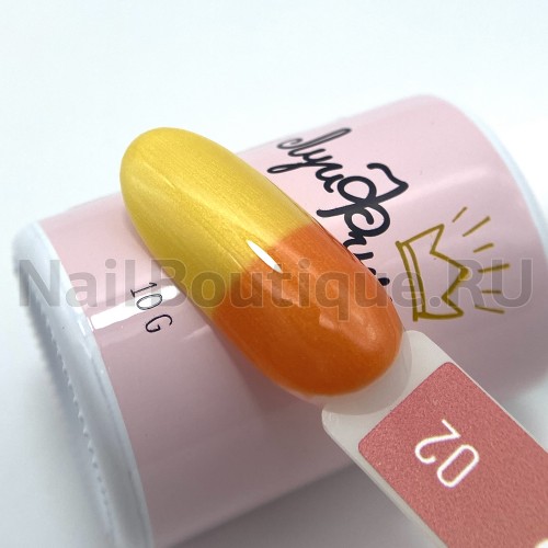 Цветной гель-лак для ногтей желтый оранжевый Луи Филипп Hot&Cold №02, 10 мл