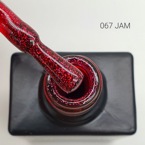 Цветной гель-лак для ногтей Black №067 SHIMMER Jam, 12 мл