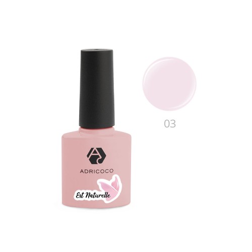 Цветной гель-лак для ногтей AdriCoco Est Naturelle №03 Светло-розовый, 8 мл