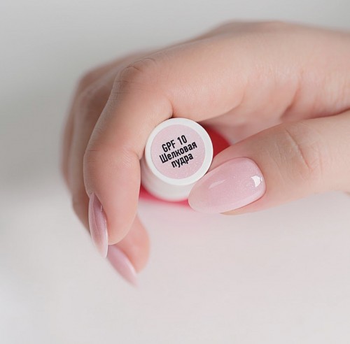 Цветной гель-лак для ногтей розовый CNI French GPF 10-9 Шёлковая пудра, 9 мл