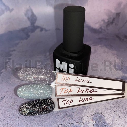Топ для ногтей каучуковый глянцевый без липкого слоя MiLK Top Luna, 9 мл