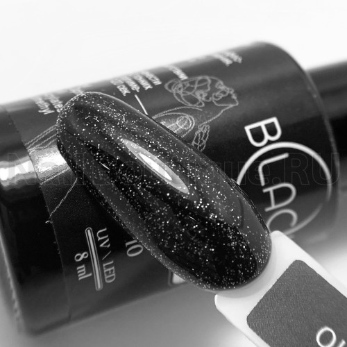Цветной гель-лак для ногтей Black Burlesque №10, 8 мл