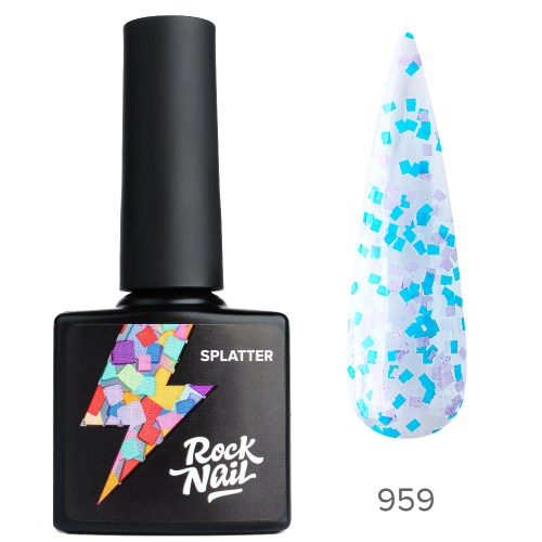 Цветной гель-лак RockNail Splatter №959 Abstraction, 10 мл