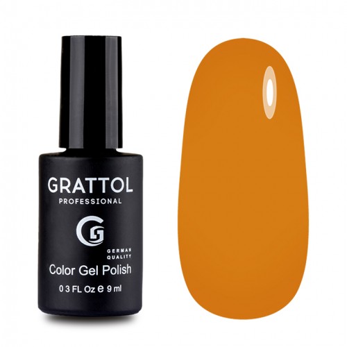 Цветной гель-лак оранжевый Grattol Amber 182, 9 мл