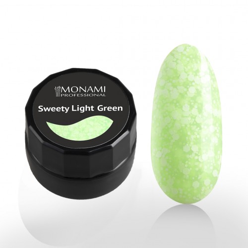 Цветной гель-лак для ногтей Monami Sweety Light Green, 5 гр