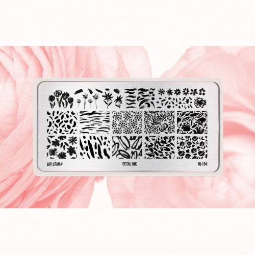 Пластина для стемпинга Go Stamp №194 Petal Ink