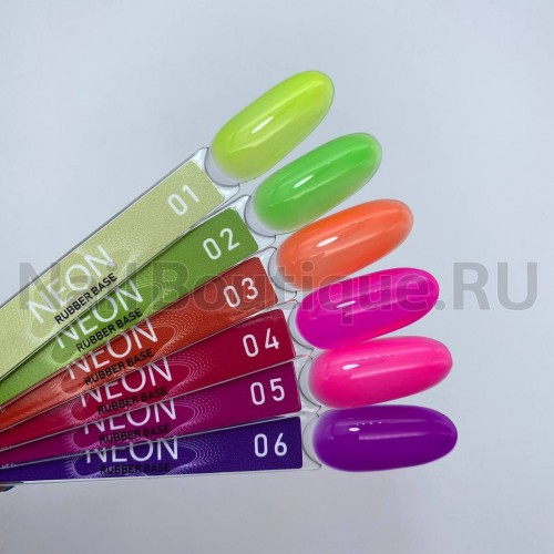 База для ногтей камуфлирующая (цветная) Луи Филипп Base Rubber Neon №01, 15 мл