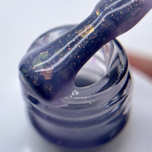 База для ногтей камуфлирующая (цветная) Луи Филипп Base Rubber Crystal №02, 15 мл