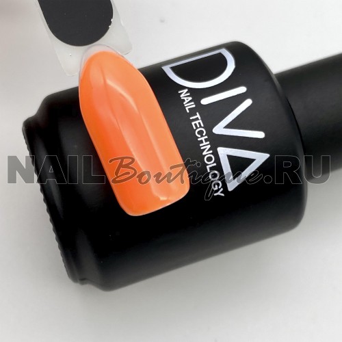 Цветной гель-лак для ногтей оранжевый DIVA №104 (старая палитра), 15 мл