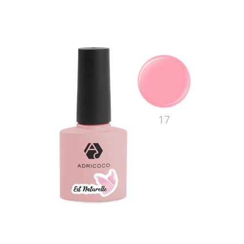 Цветной гель-лак для ногтей AdriCoco Est Naturelle №17 Яркий персиково-розовый, 8 мл