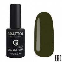 Цветной гель-лак оливковый Grattol Dark Olive 192, 9 мл