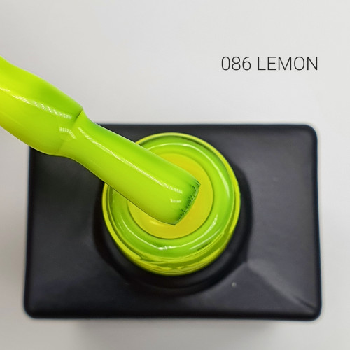 Цветной гель-лак для ногтей Black №086 Neon Lemon, 12 мл