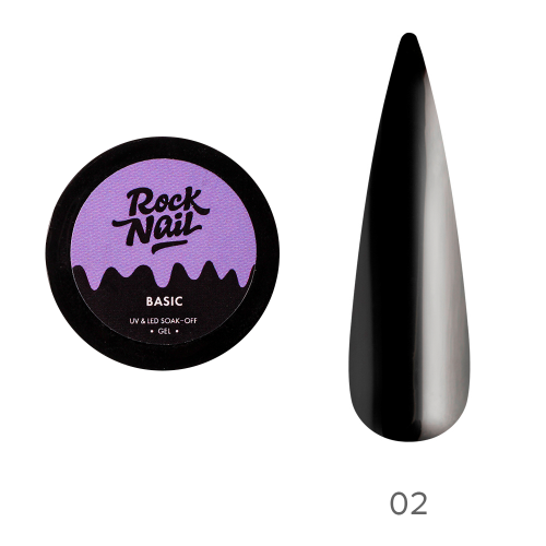 RockNail Гель-краска №02 Total Black, 3 мл