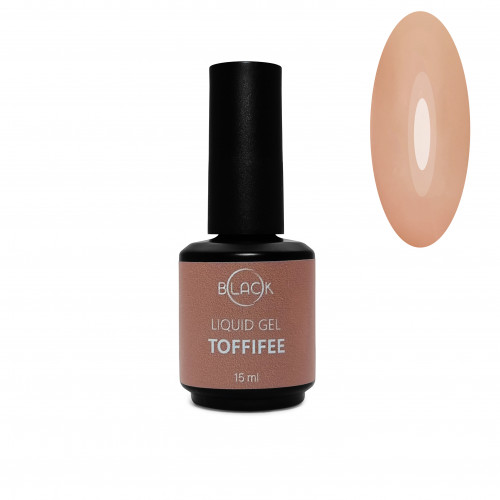 Ликвид-гель для ногтей Black Liquid Gel Toffifee, 15 мл