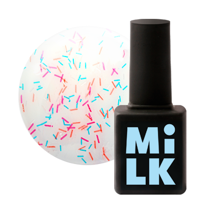 Топ для ногтей каучуковый глянцевый без липкого слоя MiLK Top Sprinkles Freakshake, 9 мл