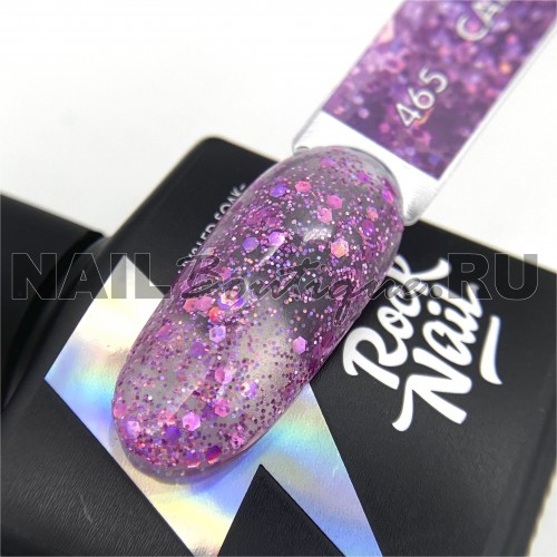 Цветной гель-лак для ногтей RockNail Alaska №465 Candy Cane, 10 мл