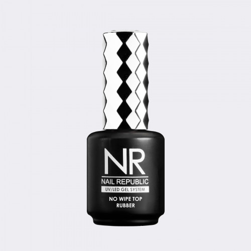 Топ для ногтей Nail Republic NR Top No Wipe Rubber, 15 мл