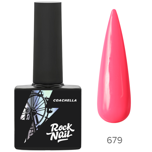 Цветной гель-лак для ногтей RockNail Coachella №679 Rave Girls, 10 мл