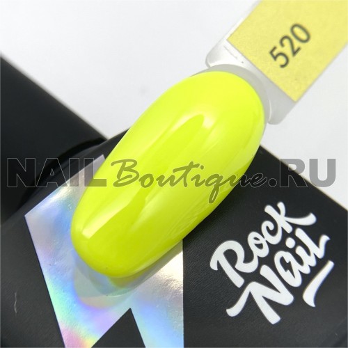 Цветной гель-лак для ногтей желтый RockNail Party Hard №520 Drunk DJ, 10 мл
