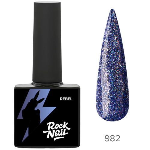 Цветной гель-лак для ногтей RockNail Rebel №982 Blurry Photo, 10 мл