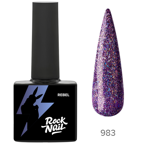 Цветной гель-лак для ногтей RockNail Rebel №983 Sorry Not Sorry, 10 мл