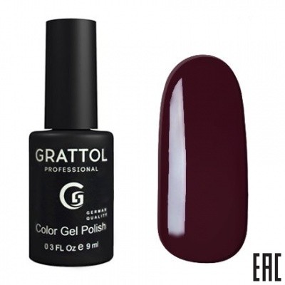 Цветной гель-лак для ногтей фиолетовый Grattol Berry 102, 9 мл