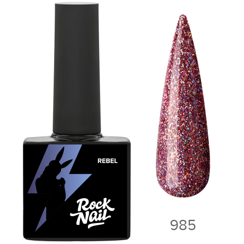 Цветной гель-лак RockNail Rebel №985 Drunken Gummy Bears, 10 мл