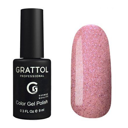 Цветной гель-лак для ногтей розовый Grattol Agate 01, 9 мл