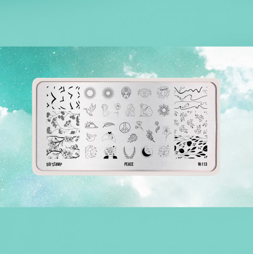 Пластина для стемпинга Go Stamp №113 Peace