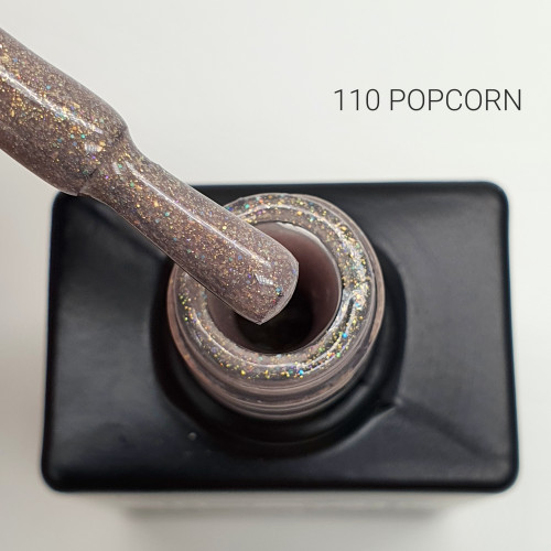 Цветной гель-лак для ногтей Black №110 SHIMMER Popcorn, 12 мл
