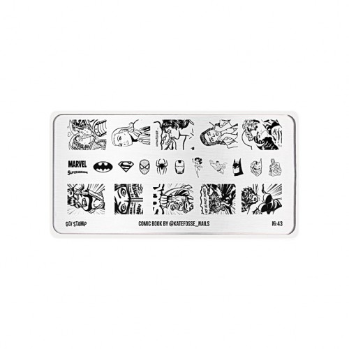 Пластина для стемпинга Go Stamp №043 Comic Book by @katefosse_nails
