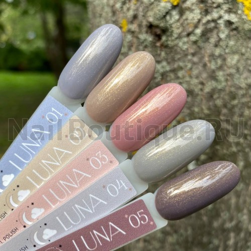 Цветной гель-лак для ногтей серый Луи Филипп Luna №01, 10 мл