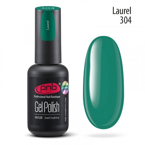 Цветной гель-лак для ногтей PNB Eco Green №304 Laurel, 8 мл